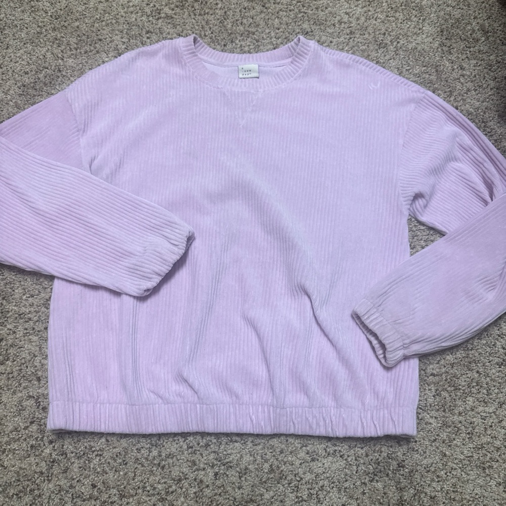 A New Day Light Purple Ribbed Top